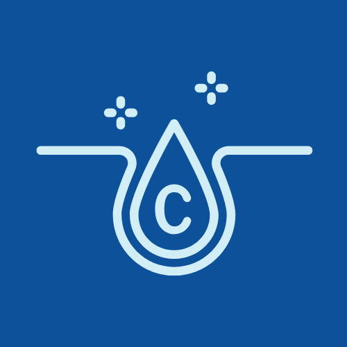 icon of vitamin c as ingredient in natural skincare routine to brighten skin
